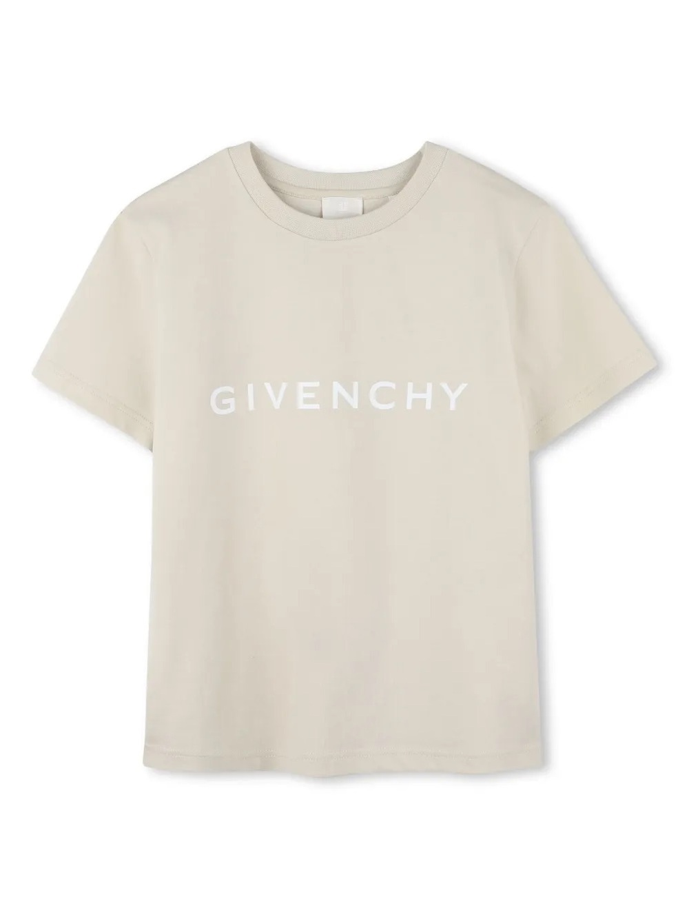 Givenchy Kids 100% Cotton Beige Logo T-Shirt | Size 12+
